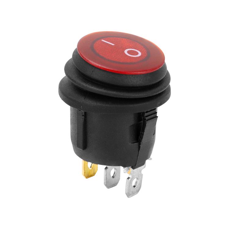 Round Waterproof Marine Panel Switch With LED Light, 1 Button Red, 2 Button Red, 3 Button Red, 4 Button Red, 5 Button Red, 6 Button Red, 1 Button Blue, 2 Button Blue, 3 Button Blue, 4 Button Blue, 5 Button Blue, 6 Button Blue, 1 Button Green