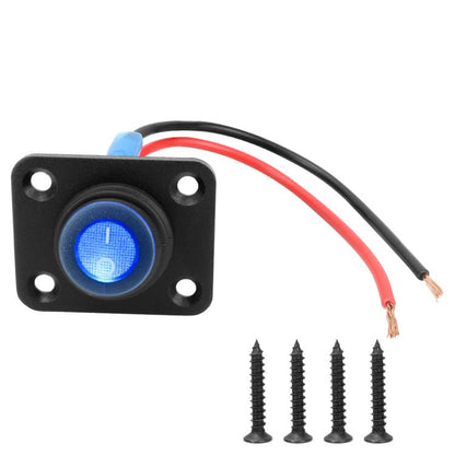 Round Waterproof Marine Panel Switch With LED Light, 1 Button Red, 2 Button Red, 3 Button Red, 4 Button Red, 5 Button Red, 6 Button Red, 1 Button Blue, 2 Button Blue, 3 Button Blue, 4 Button Blue, 5 Button Blue, 6 Button Blue, 1 Button Green