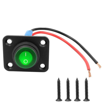 Round Waterproof Marine Panel Switch With LED Light, 1 Button Red, 2 Button Red, 3 Button Red, 4 Button Red, 5 Button Red, 6 Button Red, 1 Button Blue, 2 Button Blue, 3 Button Blue, 4 Button Blue, 5 Button Blue, 6 Button Blue, 1 Button Green