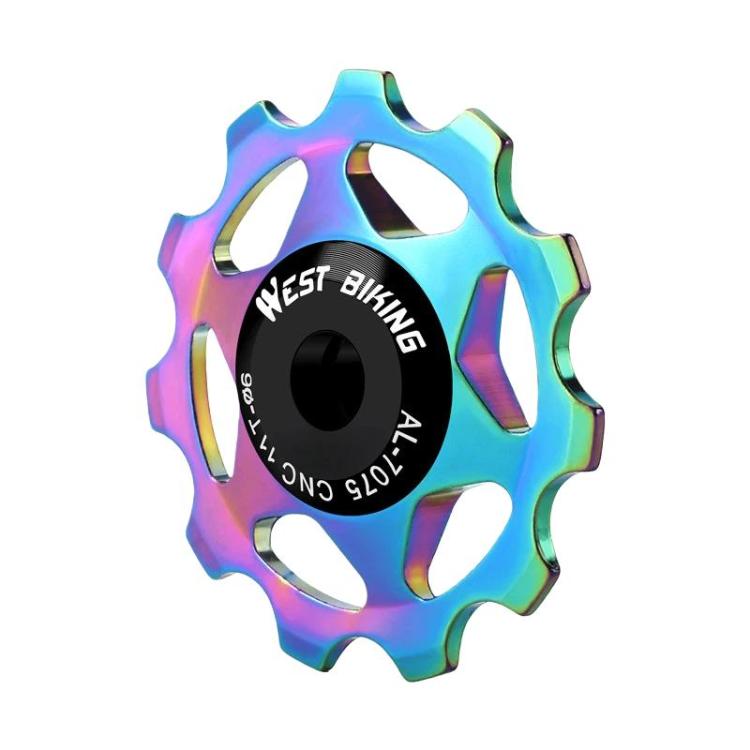 WEST BIKING YP0719490 Bike Jockey Wheel With Metal Bearings Road Bike Rear Derailleur Jockey Wheel, 11T Black, 11T Red, 11T Colorful, 13T Black, 13T Red, 13T Colorful