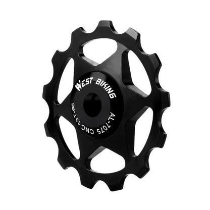 WEST BIKING YP0719490 Bike Jockey Wheel With Metal Bearings Road Bike Rear Derailleur Jockey Wheel, 11T Black, 11T Red, 11T Colorful, 13T Black, 13T Red, 13T Colorful