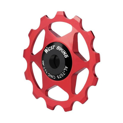 WEST BIKING YP0719490 Bike Jockey Wheel With Metal Bearings Road Bike Rear Derailleur Jockey Wheel, 11T Black, 11T Red, 11T Colorful, 13T Black, 13T Red, 13T Colorful