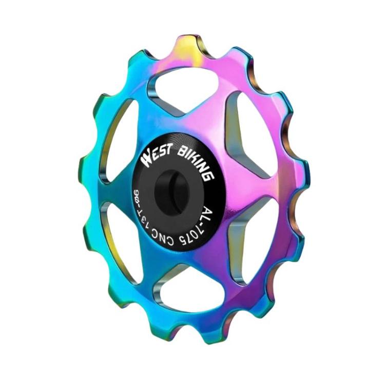 WEST BIKING YP0719490 Bike Jockey Wheel With Metal Bearings Road Bike Rear Derailleur Jockey Wheel, 11T Black, 11T Red, 11T Colorful, 13T Black, 13T Red, 13T Colorful