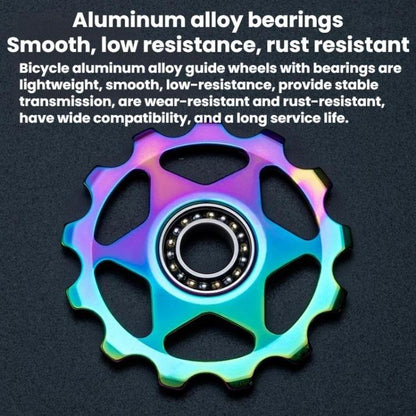 WEST BIKING YP0719490 Bike Jockey Wheel With Metal Bearings Road Bike Rear Derailleur Jockey Wheel, 11T Black, 11T Red, 11T Colorful, 13T Black, 13T Red, 13T Colorful