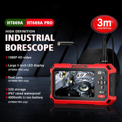 Industrial Endoscope HD Camera Pipe Inspection Instrument, HABOTEST HT669A, HABOTEST HT669A-PRO