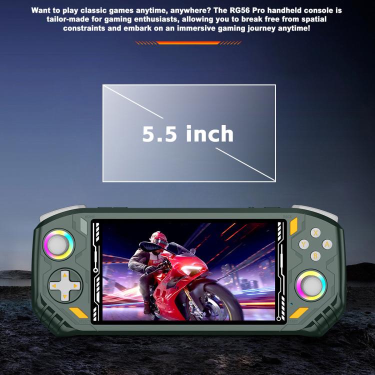 RG56 PRO 5.5-Inch Handheld Game Console EmuELEC System With HDMI TV Output WiFi Connectivity, 64G