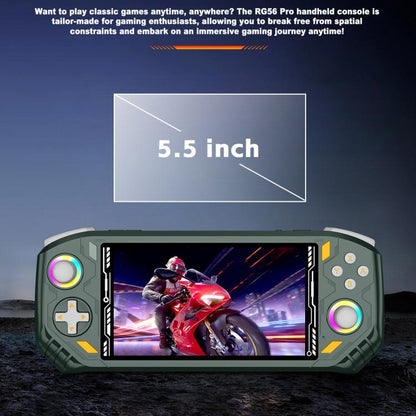 RG56 PRO 5.5-Inch Handheld Game Console EmuELEC System With HDMI TV Output WiFi Connectivity, 64G