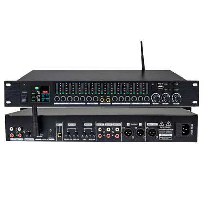 LD1500 Preamp Effects Processor Bluetooth Performance Reverb Processor Spectrum Equalizer Microphone Feedback Suppressor Tuner, US Plug, EU Plug, UK Plug, AU Plug