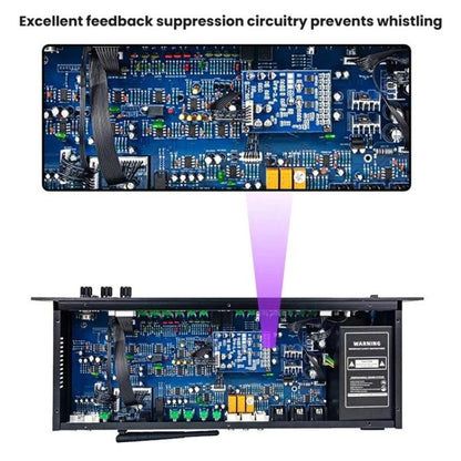 LD1500 Preamp Effects Processor Bluetooth Performance Reverb Processor Spectrum Equalizer Microphone Feedback Suppressor Tuner, US Plug, EU Plug, UK Plug, AU Plug