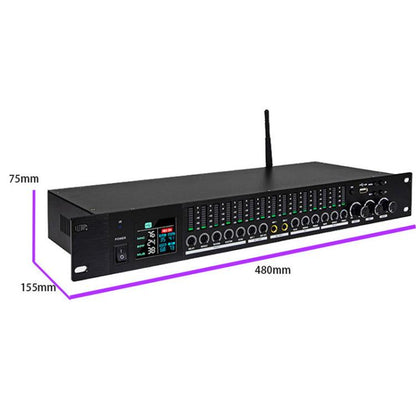 LD1500 Preamp Effects Processor Bluetooth Performance Reverb Processor Spectrum Equalizer Microphone Feedback Suppressor Tuner, US Plug, EU Plug, UK Plug, AU Plug