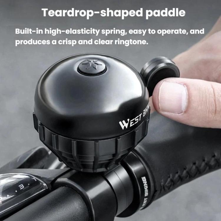 WEST BIKING YP0706061 Bike Thumb Bell Aluminum Alloy Loud & Compact Bicycle Bell