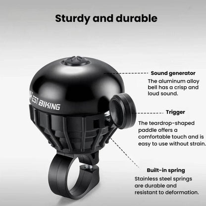 WEST BIKING YP0706061 Bike Thumb Bell Aluminum Alloy Loud & Compact Bicycle Bell