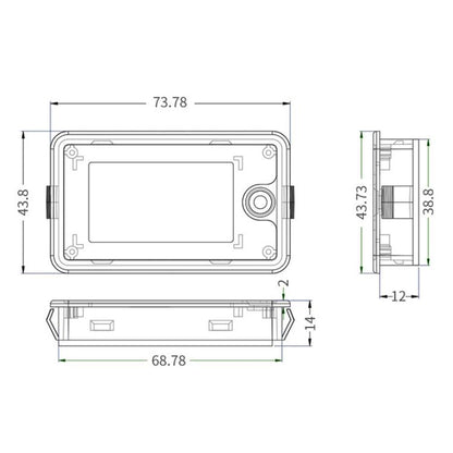 TEKM 8-100V Two-Wire Battery Power LCD Digital Display