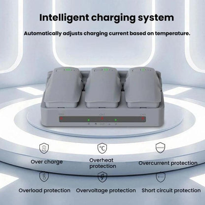 For DJI Neo 2 YX Triple Battery Charger Hub with PD 65W Fast Charging 3-Channel Power Management, 3-channel