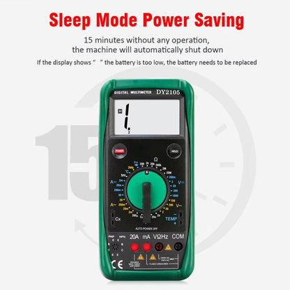 DUOYI AC/DC Voltage Resistance Testing Anti-Burn Digital Multimeter, DY2105