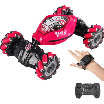 Shockproof Crash-Resistant Stunt Twist Car With Lights Rechargeable Remote Control Toy Car, Dual Remote Control Blue, Dual Remote Control Pink, Dual Remote Control Grey, Single Remote Control Blue, Single Remote Control Pink, Single Remote Control Grey