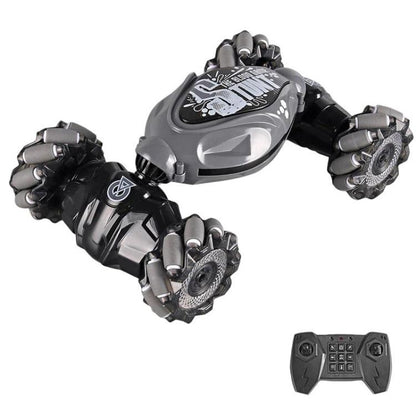Shockproof Crash-Resistant Stunt Twist Car With Lights Rechargeable Remote Control Toy Car, Dual Remote Control Blue, Dual Remote Control Pink, Dual Remote Control Grey, Single Remote Control Blue, Single Remote Control Pink, Single Remote Control Grey