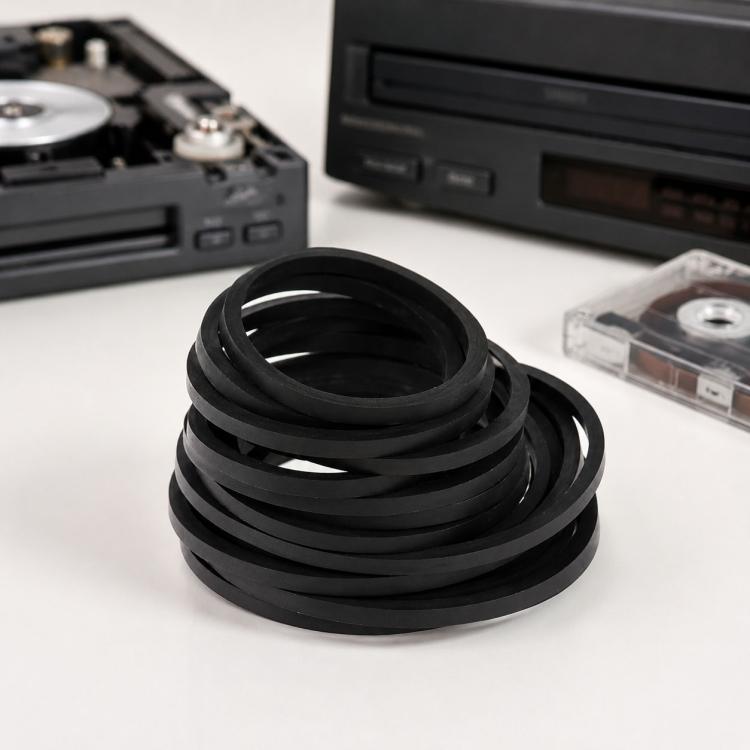 Mix Assorted Rubber Belts CD DVD Cassette Tape, 60pcs 0.5mm Square Fold Length 40-100mm, 30pcs 0.7mm Square Fold Length 45-120mm, 20pcs 1mm Square Fold Length 35-85mm, 20pcs 1mm Square Fold Length 90-135mm, 30pcs 1mm Square Fold Length 40-135mm...