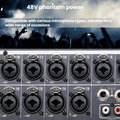MDX22 USB Bluetooth 48V Phantom Power DSP Digital Mixer, US Plug, EU Plug, UK Plug, AU Plug