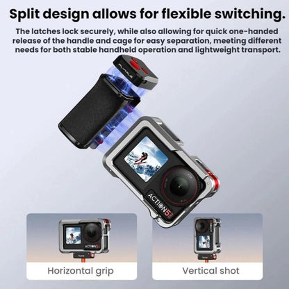 Flymile For DJI Magnetic Quick-Release Action Camera Street Shooting Handle, For Osmo Action 3 / 4 / 5 Pro, For Osmo Action 6