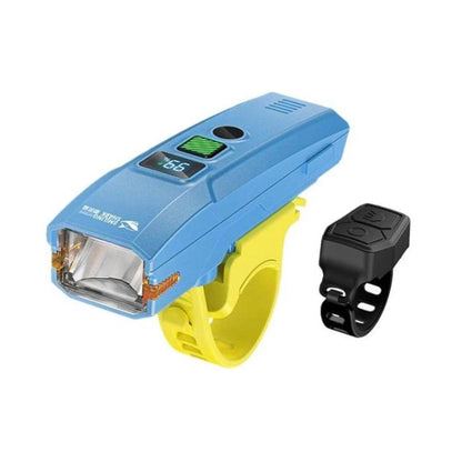 SMILING SHARK QX-D435A Kids Bike Headlight With Light Control Sensor Digital Display Portable Flashlight With Horn