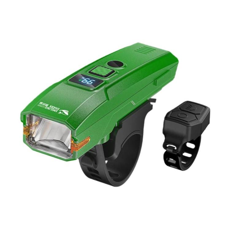 SMILING SHARK QX-D435A Kids Bike Headlight With Light Control Sensor Digital Display Portable Flashlight With Horn