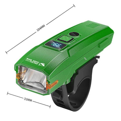 SMILING SHARK QX-D435A Kids Bike Headlight With Light Control Sensor Digital Display Portable Flashlight With Horn