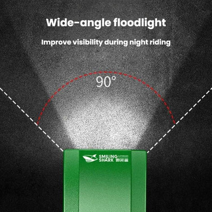 SMILING SHARK QX-D435A Kids Bike Headlight With Light Control Sensor Digital Display Portable Flashlight With Horn