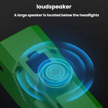 SMILING SHARK QX-D435A Kids Bike Headlight With Light Control Sensor Digital Display Portable Flashlight With Horn