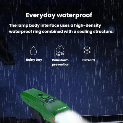 SMILING SHARK QX-D435A Kids Bike Headlight With Light Control Sensor Digital Display Portable Flashlight With Horn