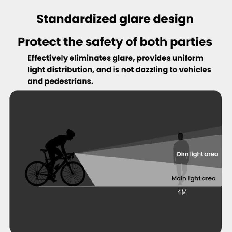 SMILING SHARK QX-D435A Kids Bike Headlight With Light Control Sensor Digital Display Portable Flashlight With Horn