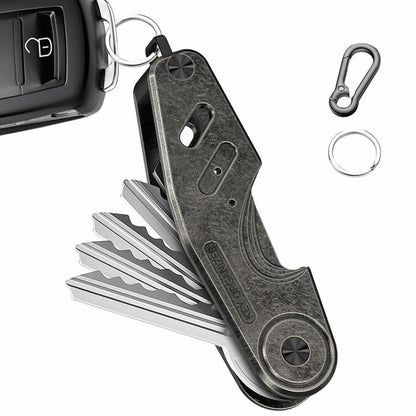 Vintage Style Aluminum Key Holder Car Key Fob Clip for 2-6 Keys Ideal Gift for Men