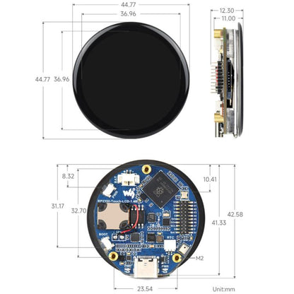 WAVESHARE RP2350 High-Performance Microcontroller Development Board Features 1.46-Inch Round Touchscreen Display, 32867