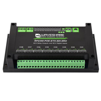 WAVESHARE RP2350 Industrial Control Board 8-Channel Network Relays Based On RP2350 Main Controller, 32451, 32452