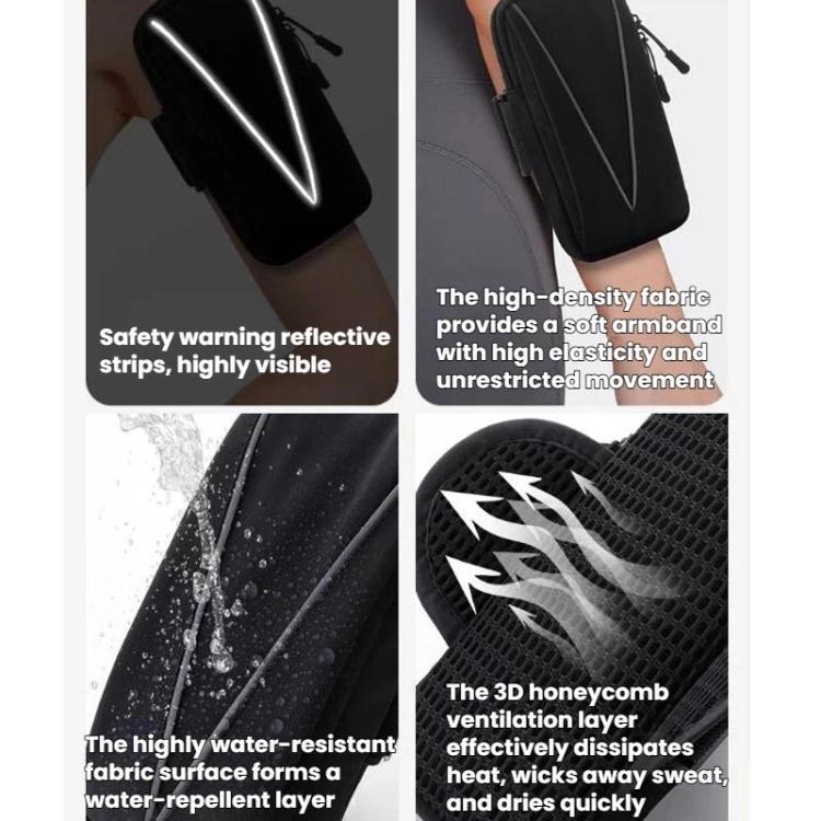 Reflective Portable Waterproof Running Armband Outdoor Sports Phone Bag