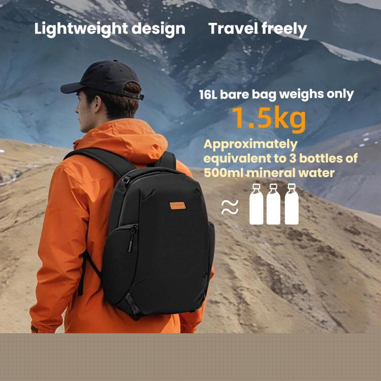 Cwatcun D248 Medium Camera Bag Waterproof High Capacity DSLR Digital Camera Backpack