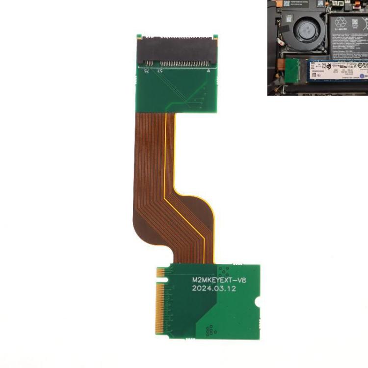 For Steam Deck OLED SSD Adapter Flexible Ribbon Cable to Convert 2230 M.2 to 2280 for Enhanced Storage, Ribbon Cable