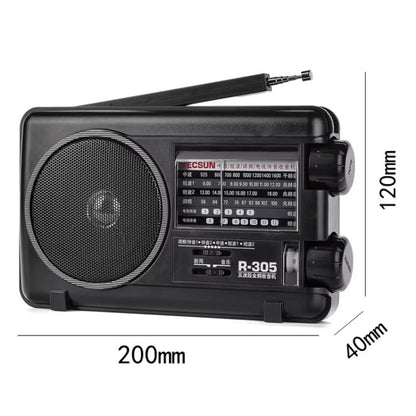 TECSUN R-305P Full-Band Radio Portable Retro Analog Dial DSP Radio, R-305P