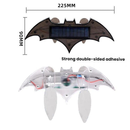Car Solar-Powered Rear Wing Light Anti-Rear-End Collision Bat-Shaped Decorative Light