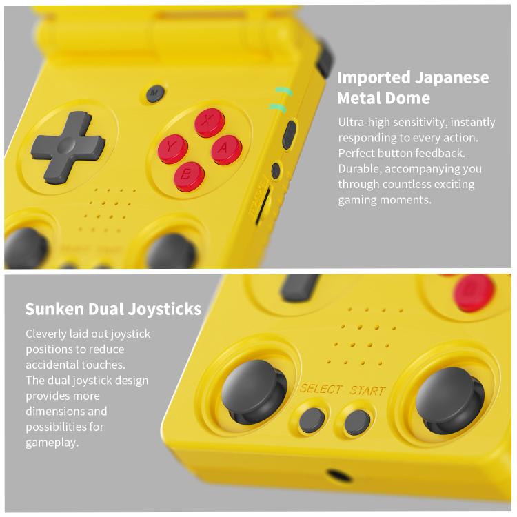 ANBERNIC RG 34XXSP 3.4-inch IPS Linux Retro Console, Quad-Core Cortex-A53, 5G WiFi, Clamshell with Dual Joysticks, 64G, 64G+128G, 64G+256G
