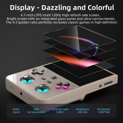 ANBERNIC RG477V 4.7-Inch 120Hz Vertical Handheld Console Dimensity 8300 Chipset, Android 14, RGB Lighting & Gyroscope, Built In 8G+128GB, Built In 8G+128GB+128G SD Card