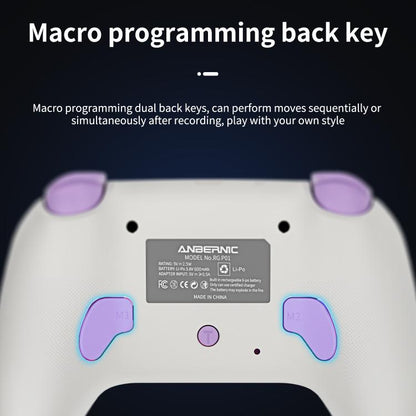 ANBERNIC RGP01 Multi-Platform Gaming Controller for PC/Switch/Steam With Hall Effect Joystick & Triggers, 3-Mode Connectivity, RGB, White, Black, Purple, With Receiver White, With Receiver Black, With Receiver Purple