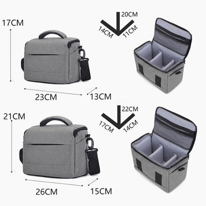 DSLR Camera Shoulder Bag Mirrorless Camera Bag, Small Gray, Small Black, Large Gray, Large Black