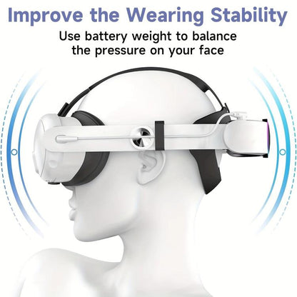 10000mAh Battery With Adjustable Replacement Headband Gaming VR Accessories, For Meta Quest 3 / 3S Q8L-3, For Meta Quest 2 Q8L, For Meta Quest 2 Q8, For Meta Quest 3 / 3S Q8-3