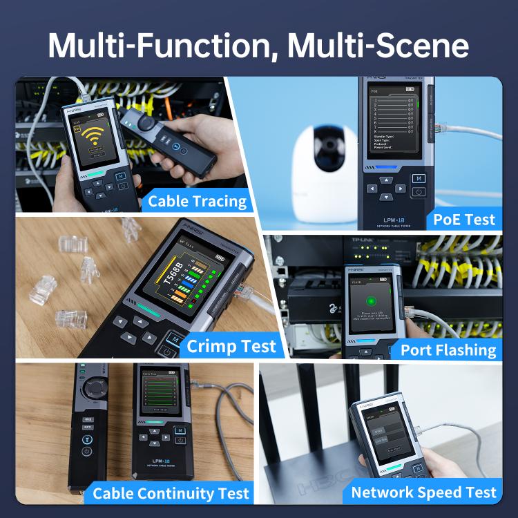 FNIRSI Multifunctional Cable Finder with Anti-interference PoE Cable Tester, LPM-10