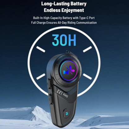 Motorcycle Helmet Waterproof Wireless Bluetooth Earphone, LX3