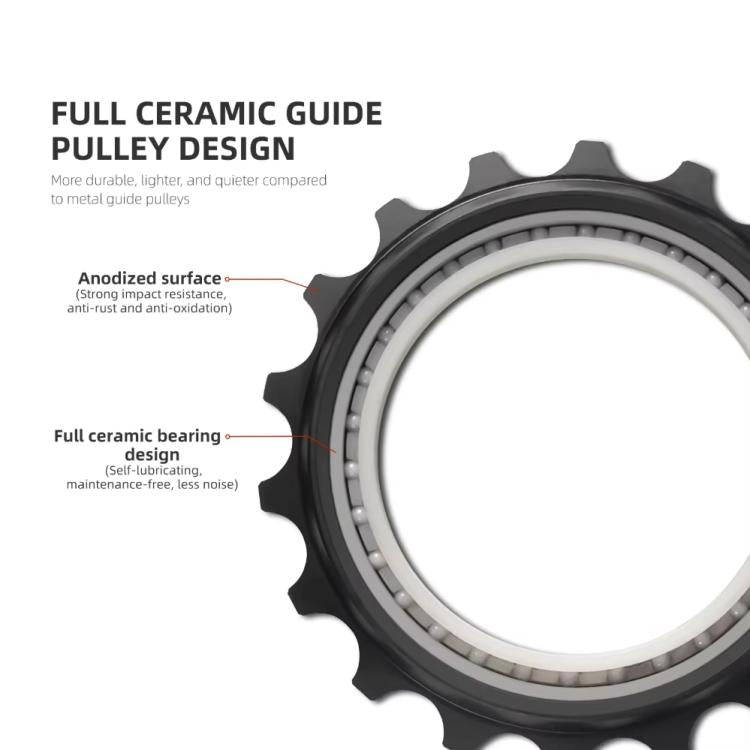 Hollow Eccentric Rear Derailleur Pulley 18T Ceramic Bearing DIY Bike Parts, CYCLAMI CYC-18T