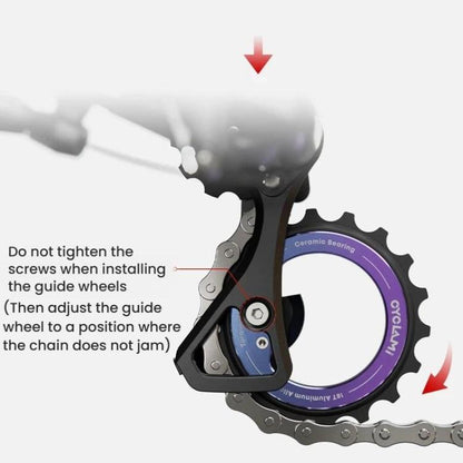 Hollow Eccentric Rear Derailleur Pulley 18T Ceramic Bearing DIY Bike Parts, CYCLAMI CYC-18T