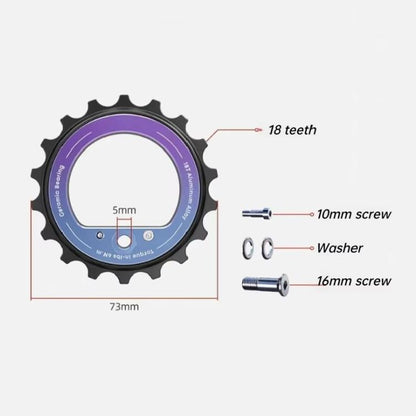 Hollow Eccentric Rear Derailleur Pulley 18T Ceramic Bearing DIY Bike Parts, CYCLAMI CYC-18T