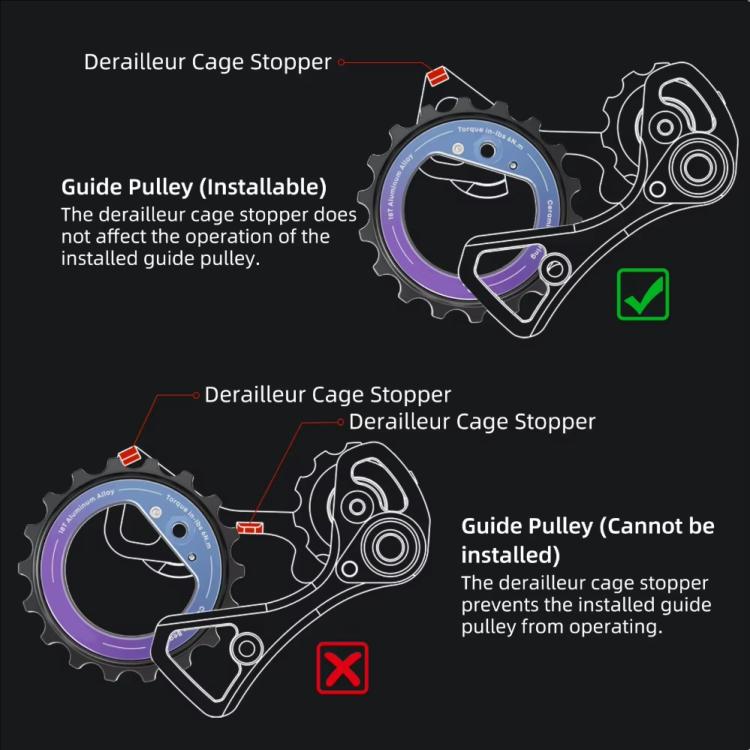 Hollow Eccentric Rear Derailleur Pulley 18T Ceramic Bearing DIY Bike Parts, CYCLAMI CYC-18T